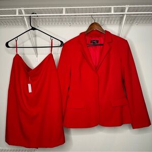 Beautiful Red Skirt Suit Set